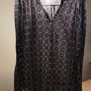 H&M Black and White Patterned Blouse
